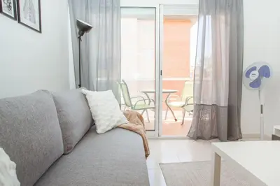 Zona de estar de AL30 Apartamento para 4pax, Fenals, Costa Brava