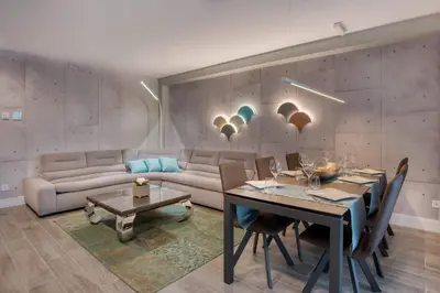 Zona de estar de Penthouse on the first line