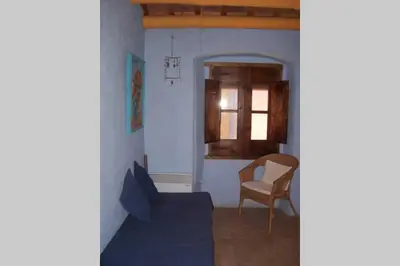 Zona de estar de La casita marrón