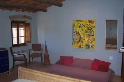 Zona de estar de La casita marrón