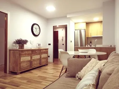 Una cocina o zona de cocina en Apartamento Can CALET con PARKING en Sant Antoni de Calonge