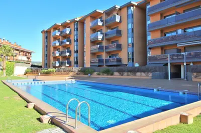Piscina en o cerca de AL15 - Apartamento 1 para familias a 300 m playa Fenals