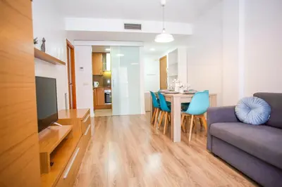 Zona de estar de AL15 - Apartamento 1 para familias a 300 m playa Fenals