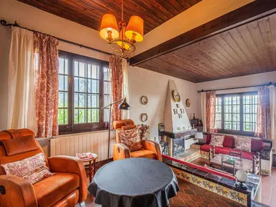 Zona de estar de Villa in Maresme near Montnegre Park