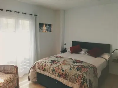 Cama o camas de una habitación en Piso céntrico de 3 habitaciones con terraza y vistas