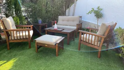 Zona de estar de Casa Tossa – Piscina, Vistas Mar y A/C (6 pax)