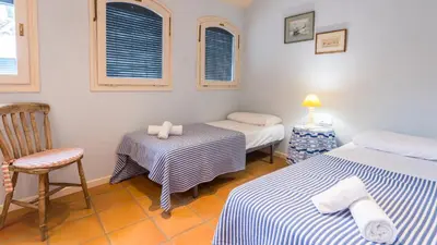 Cama o camas de una habitación en Villa Monturiol
