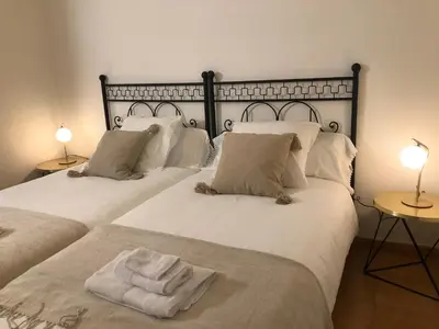 Cama o camas de una habitación en El Paller de Can Puig a la Pera 4/6 pax