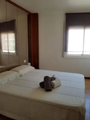 Cama o camas de una habitación en Apartament Mar Brava a 3 min a peu de la platja