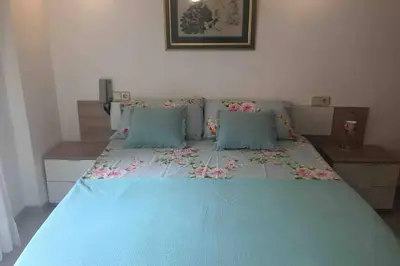 Cama o camas de una habitación en Còmode apartament al bell mig de Girona