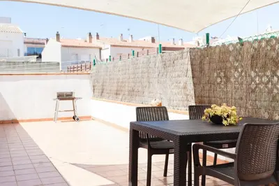 Un balcón o terraza de Patio Budget Apartment 12