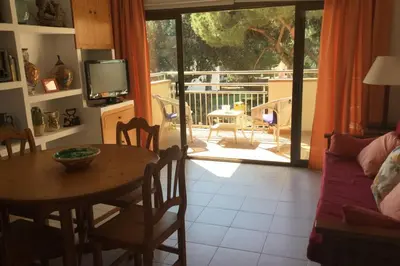 Un balcón o terraza de APARTAMENTO JUNTO AL MAR CON JARDIN COMUNITARIO Y PARKING