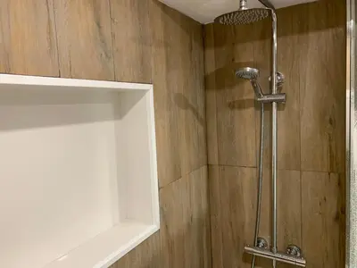 Un baño de Apartamento en Torre Valentina, la mejor playa!