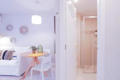 Cama o camas de una habitación en Budget Beach Studio 24