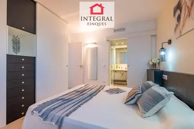 Cama o camas de una habitación en Palamós BeachFront Apartment