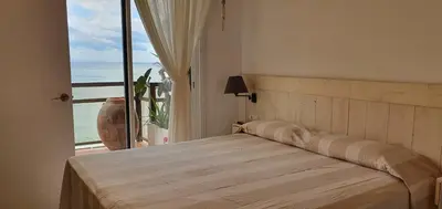 Cama o camas de una habitación en Apartamento en primera linea de mar - Sant Antoni de Calonge