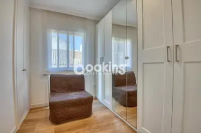 Zona de estar de Indústria Apartament per 3 persones a 2 minuts de la platja amb Aire acondicionat i plaça d'aparcament