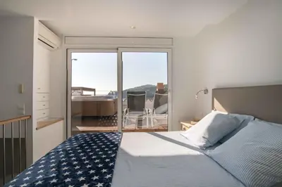 Cama o camas de una habitación en Dúplex Cortey