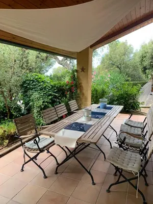 Jardín al aire libre en Casa Feliz
