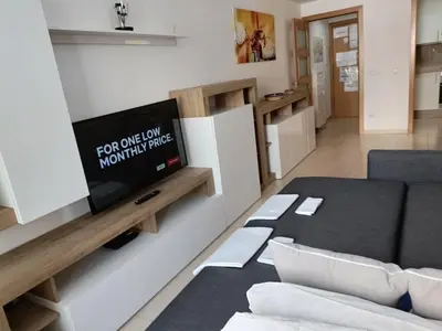 Una televisión o centro de entretenimiento en Piso Andrea