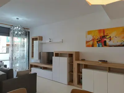 Una televisión o centro de entretenimiento en Piso Andrea
