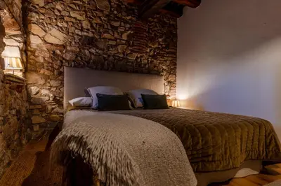 Cama o camas de una habitación en Más Figueres
