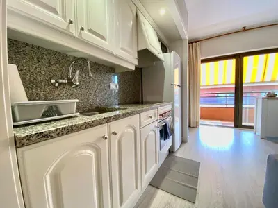 Una cocina o zona de cocina en Apartamentos Neptuno