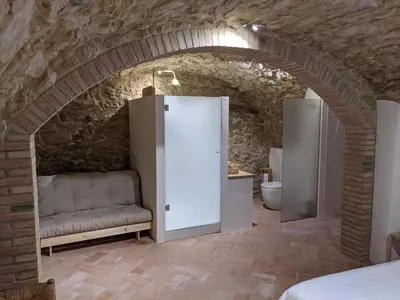 Cama o camas de una habitación en Can Puig CAVE
