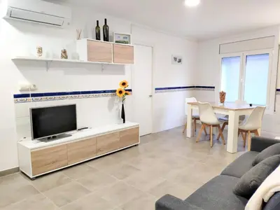 Una cocina o zona de cocina en Apartamento el Cau, acogedor y cerca del Montseny