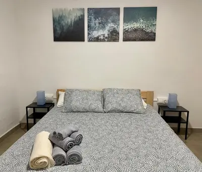 Cama o camas de una habitación en Apartamento el Cau, acogedor y cerca del Montseny