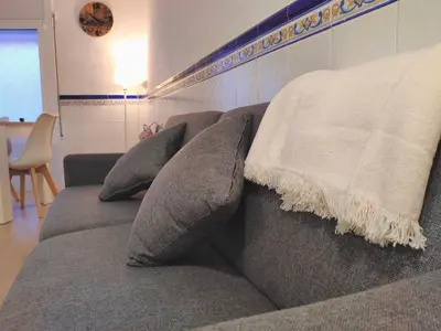 Zona de estar de Apartamento el Cau, acogedor y cerca del Montseny