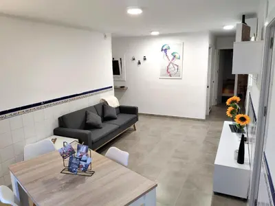 Zona de estar de Apartamento el Cau, acogedor y cerca del Montseny