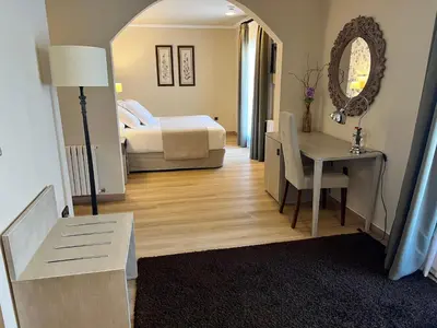 Cama o camas de una habitación en CAN MARLET MONTSENY Hotel Boutique