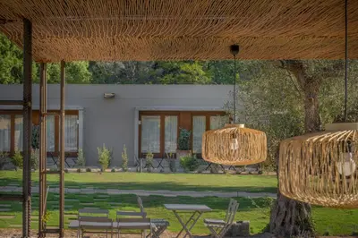 Jardín al aire libre en Hotel Mas del Sol