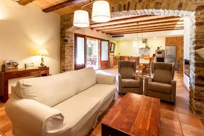 Zona de estar de Casa Rural Can Ginesta