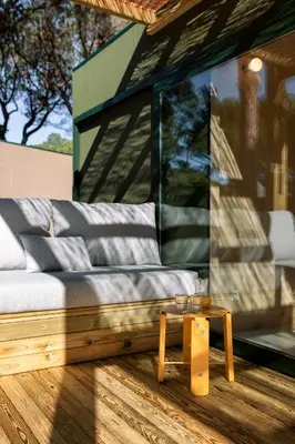 Zona de estar de wecamp Santa Cristina