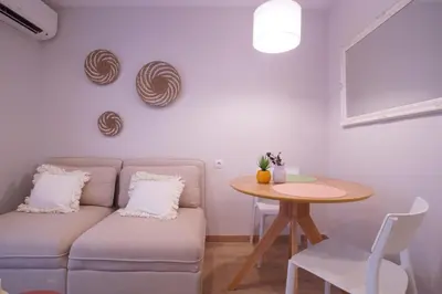 Zona de estar de Budget Beach Studio 14