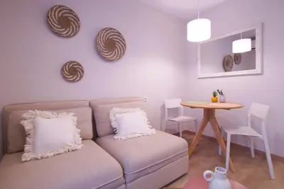 Zona de estar de Budget Beach Studio 14