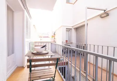 Un balcón o terraza de Budget Beach Studio 14