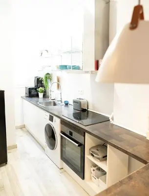 Una cocina o zona de cocina en Apart luminoso, céntrico y a 2 min de la playa