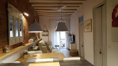 Zona de estar de Apart luminoso, céntrico y a 2 min de la playa