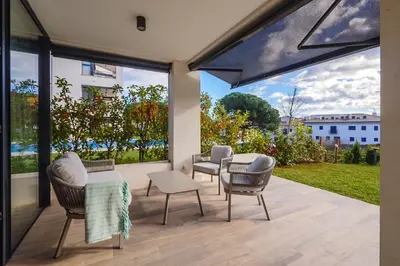 Zona de estar de X-3 CALELLA DE PALAFRUGELL 6 PaX