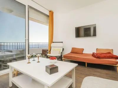 Zona de estar de Apartment Seaview Salions by Interhome