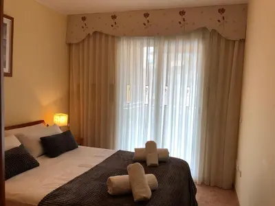 Cama o camas de una habitación en Apartamento playa Santa Sussana Barcelona