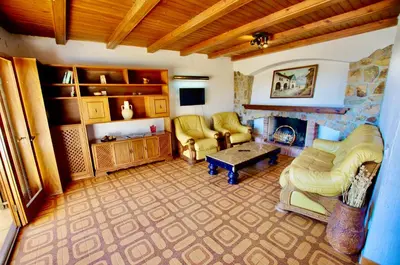 Zona de estar de V&V LLORET- VILLA MEDITERRANIA, preciosa villa con panorámicas vistas mar en zona muy tranquila y residencial