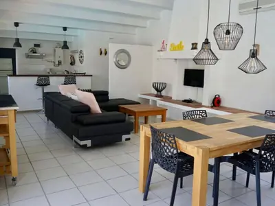 Zona de estar de Welcoming Holiday Home in Santa Cristina d'Aro near Forest
