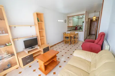 Una televisión o centro de entretenimiento en HomeHolidaysRentals Destan - Costa Barcelona