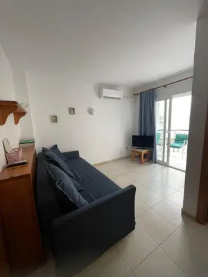 Cama o camas de una habitación en Apartamento con piscina en el centro de Blanes