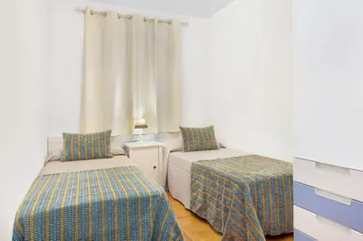 Cama o camas de una habitación en Santa Susanna Sunrise Apartment