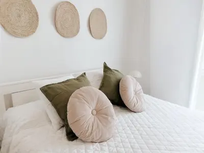 Cama o camas de una habitación en Ático con Vistas al Mar a un Paso del Centro
